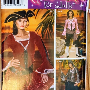 Pattern Simplicity 0509/4914 Pirate/Steampunk/Fantasy Top/Skirt/Bloomers Theresa Nordstrom 2004 Size 6/8/10/12 New/Uncut/Factory Folded