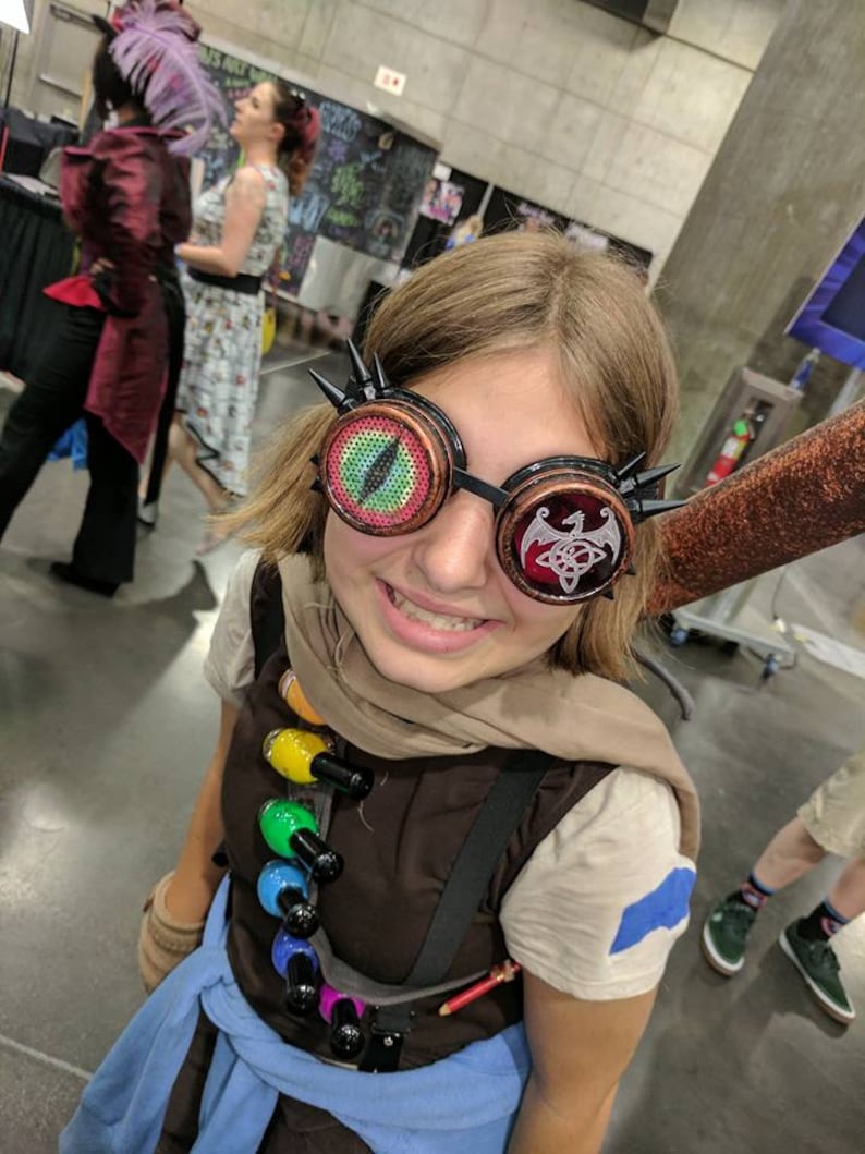 Octopunx Printed Perforated Lens Mix and Match Steampunk Goggles Your Choice of Color and Pattern