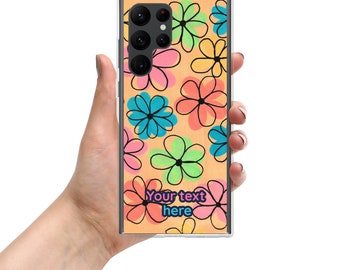 Big Multicolor Flowers Samsung Case. Personalized Gift. Design hand-painted by Maria Alejandra Echenique