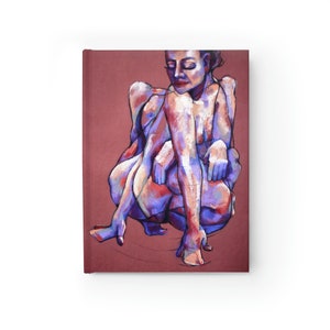 Geerdetes Original Kunstwerk Hardcover Journal - Figur Zeichnung, Leere Seiten, Hohe Qualität, Papier, Hardcover, Journal, Notizbuch, Skizzenbuch