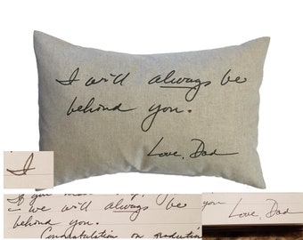 HANDWRITING pillow keepsake makes a heartwarming gift to loved ones