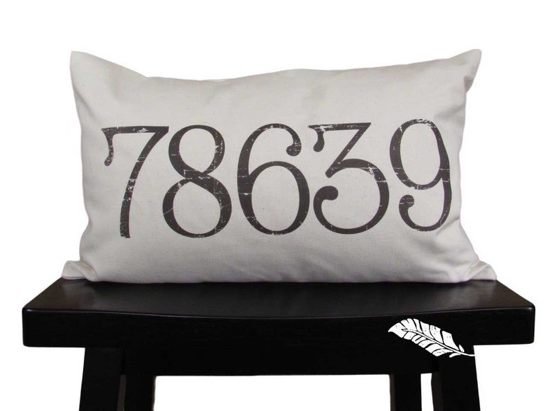 Zip Code Pillow Map Pillow Location Pillow Coordinates Etsy
