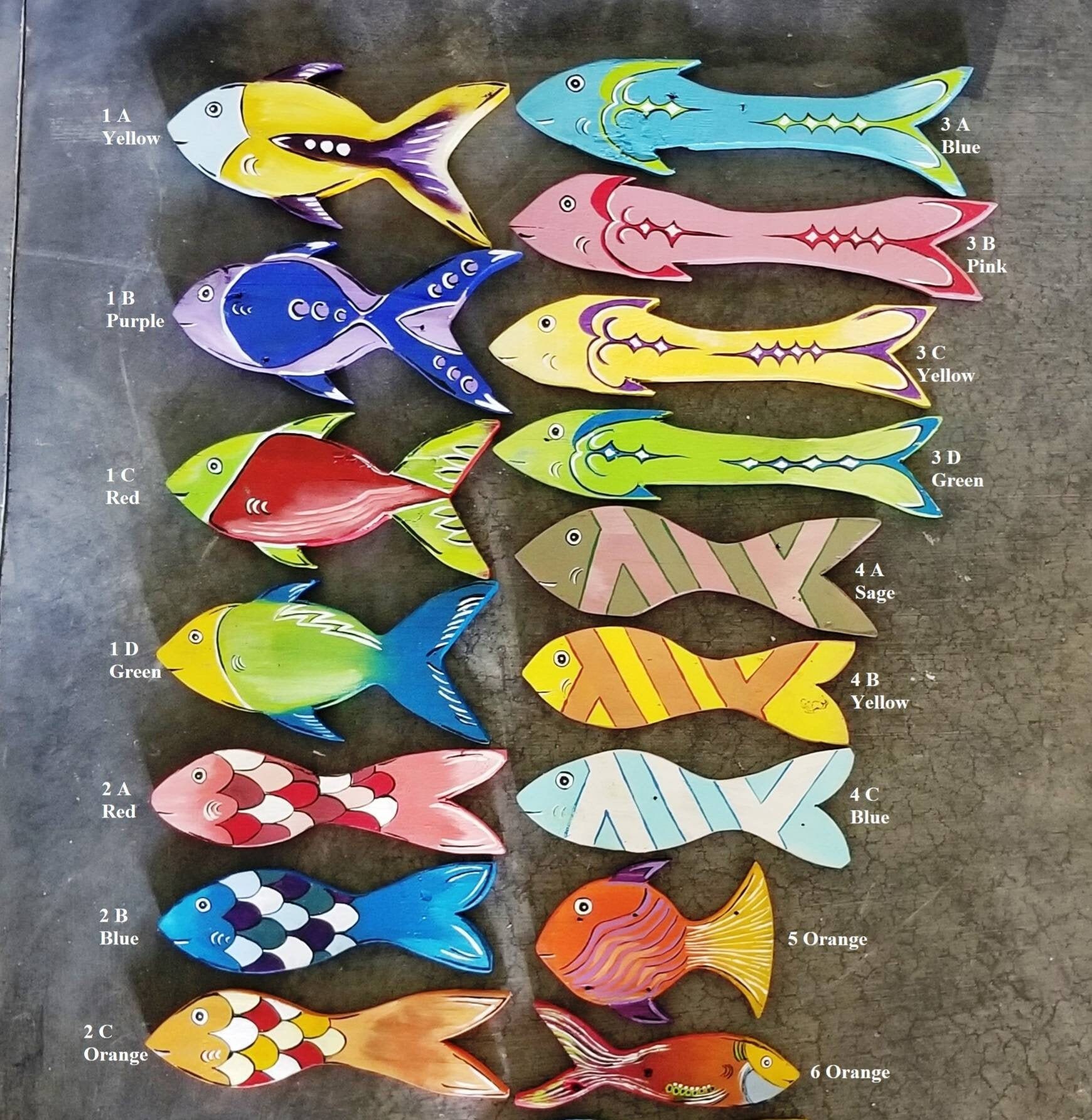 Decoración de la pared de la pared del pescado de madera | Etsy