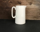 Farmhouse white ironstone milk pitcher vintage milk jug collectible ironstone white shelf decor vintage Lord Nelson Pottery made in England