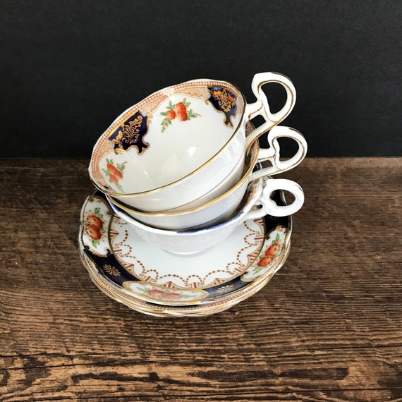 Tazze da tè vintage tazze da tè in porcellana inglese set di tre