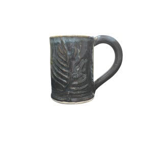 Vintage Tasse signierte Keramiktasse Kaffeetasse Handgemachte Keramiktasse Grüne und braune Tasse Lieblingstasse Keramiktasse Einweihungsgeschenk
