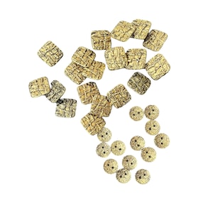 vintage brass button lot  brass buttons  set of 32 brass buttons collectible brass buttons sewing buttons 1950s styled brass button lot