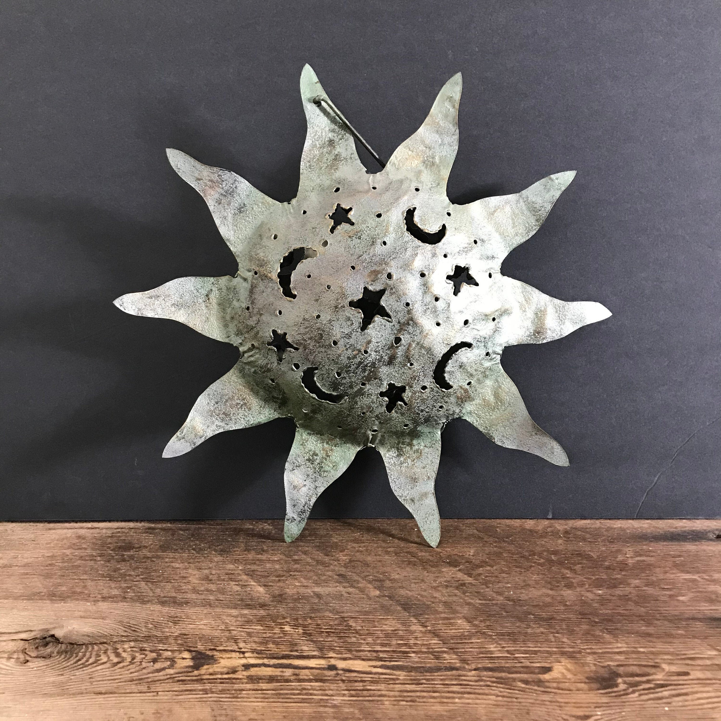 Vintage sun tea lite candle holder outdoor vintage hanging sun Etsy