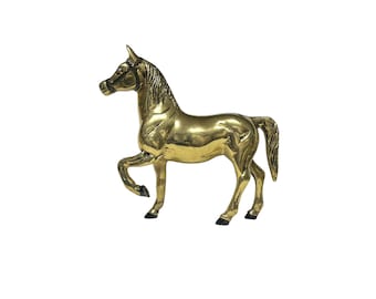 Vintage Brass Horse Statue: Ranch House Decor, Horse Lover Gift
