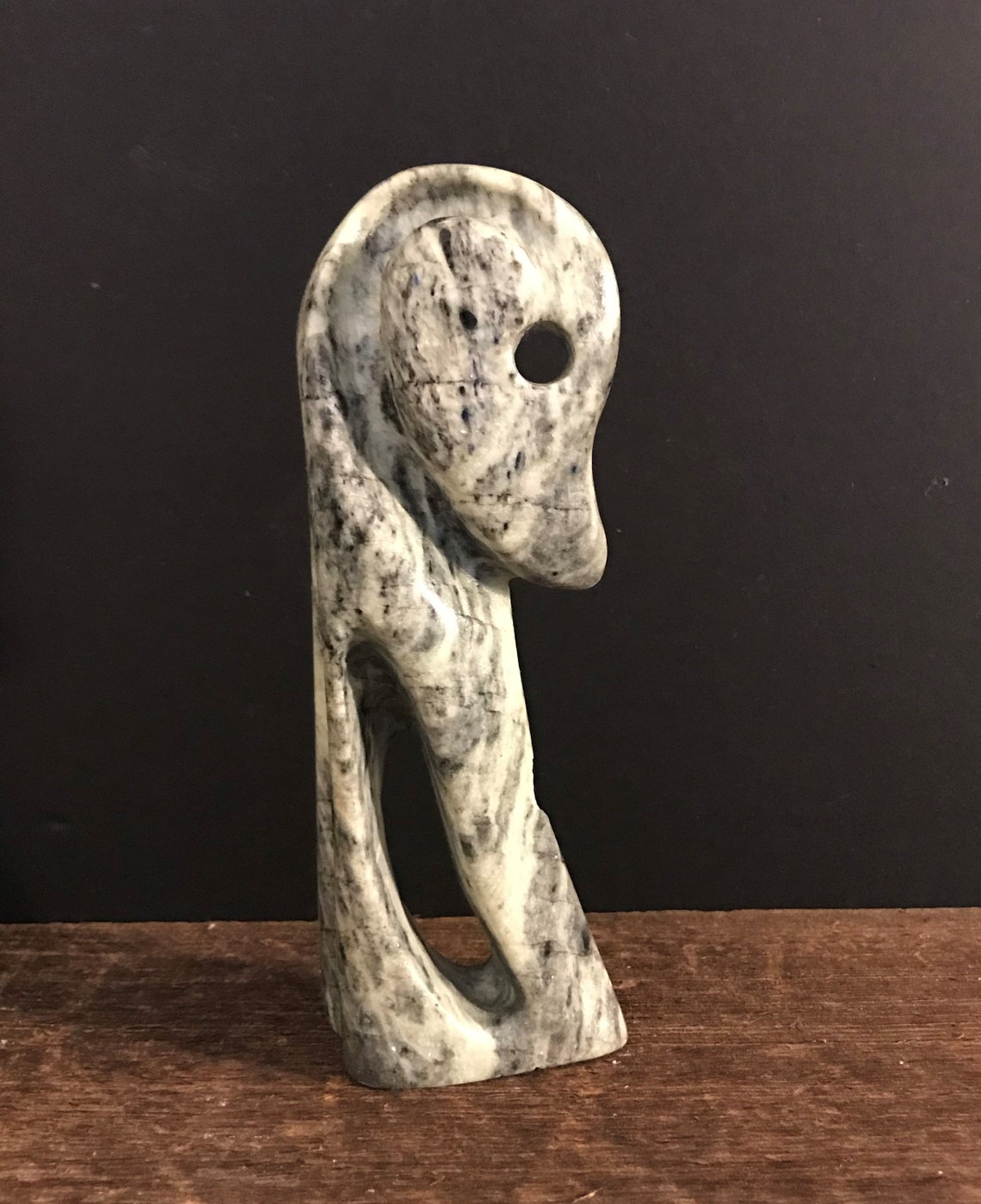 Vintage soapstone carving figure green hand carved soapstone Etsy