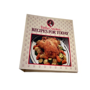 Vintage cookbook vintage Betty Crocker Recipes for Today hardcover Binder Cook Book 1986 supper menus collectible cookbook for home
