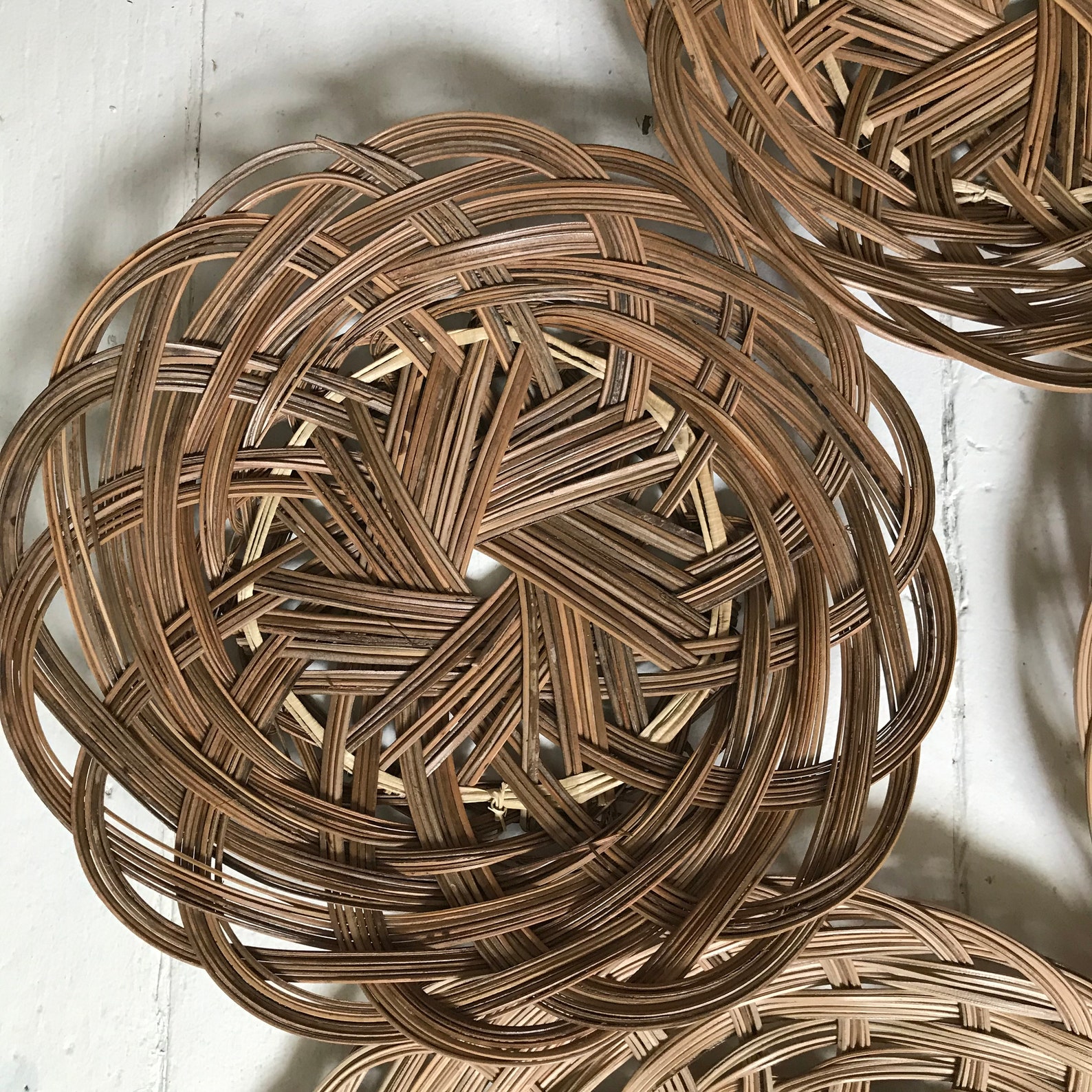 Wall baskets round wicker basket wall decor hanging wall Etsy