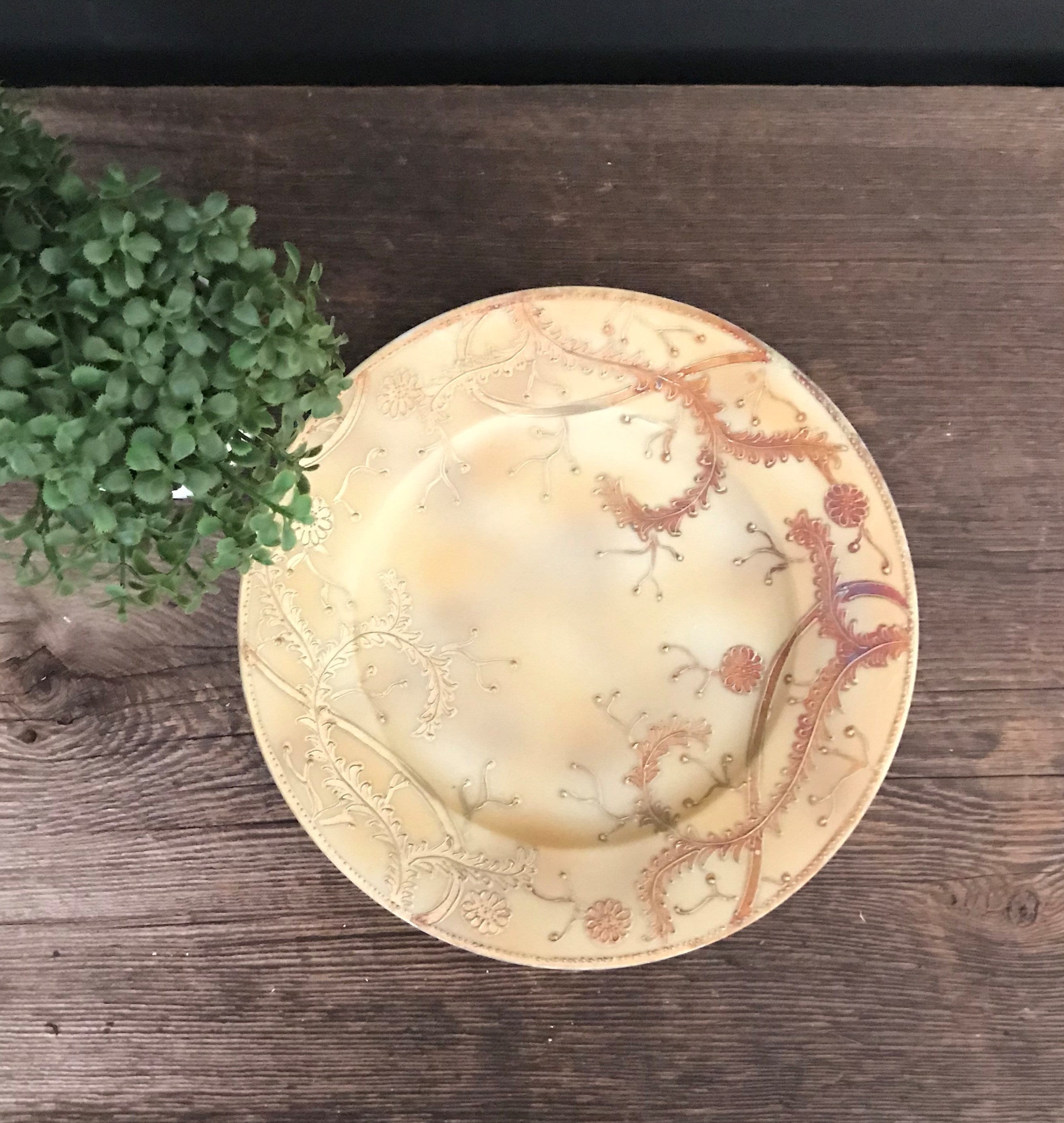 Vintage Nippon Plate Gold Plate With Decorative Overlay Unique Etsy