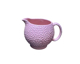 vintage jug pink pottery jug vintage handmade Sylvac pottery pitcher pinkitchen water jug  water round pitcher English pink pottery jug