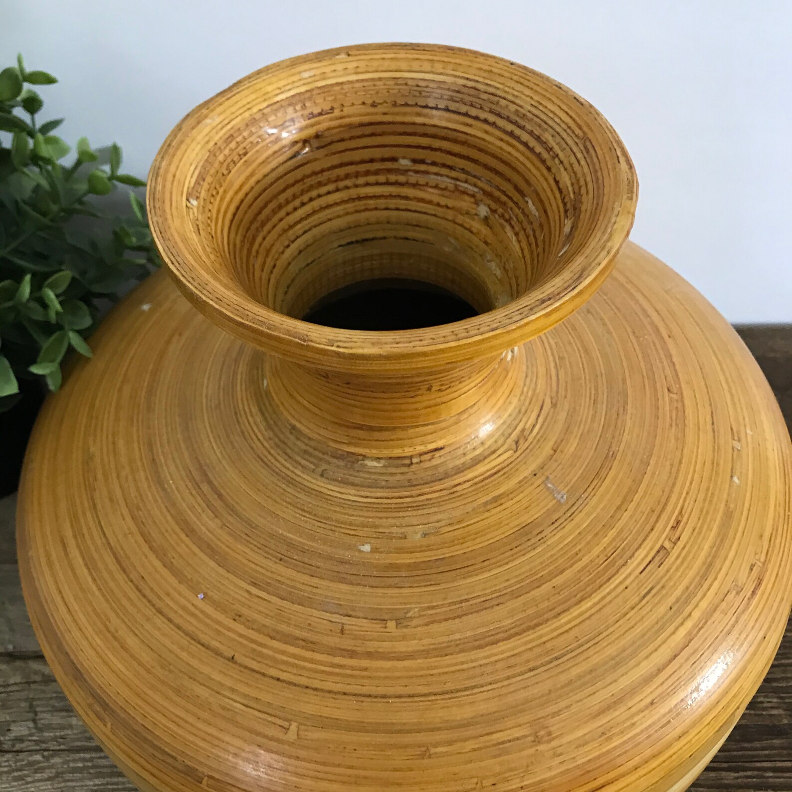 Vintage Reed Vase Large Cylinder Shaped Reed Tree Vase Vintage Etsy