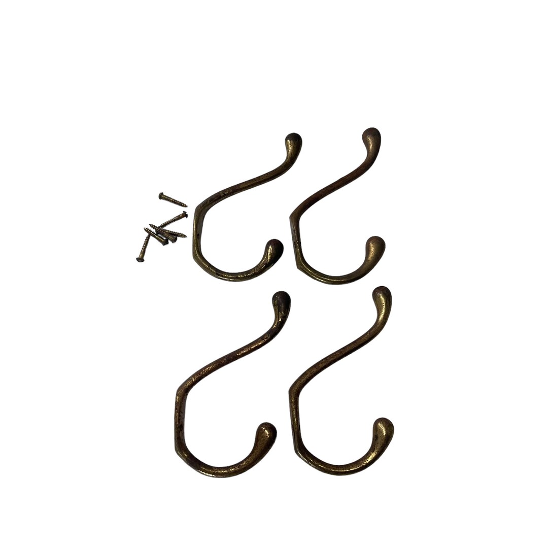 Vintage Hooks Farmhouse Coat Hooks Vintage Bathroom Hooks Brass Rustic