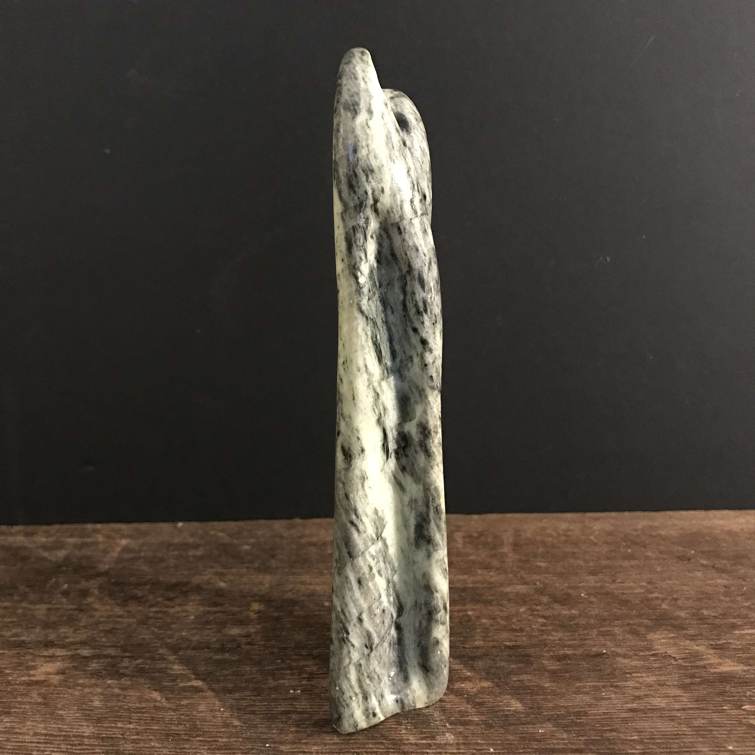 Vintage soapstone carving figure green hand carved soapstone Etsy