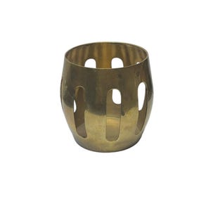 vintage tealight holder brass slotted tealight solid brass candle holder made in India brass home decor boho brass tealight vintage brass