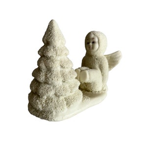 vintage snow baby candle holder white Christmas tree and angel snow baby angel white holiday home decor candlestick holder porcelain decor