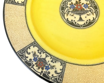 vintage Wedgwood china plate pattern is Nanette brilliant yellow and black dinner plate Collectible Wedgwood made in England wall plate