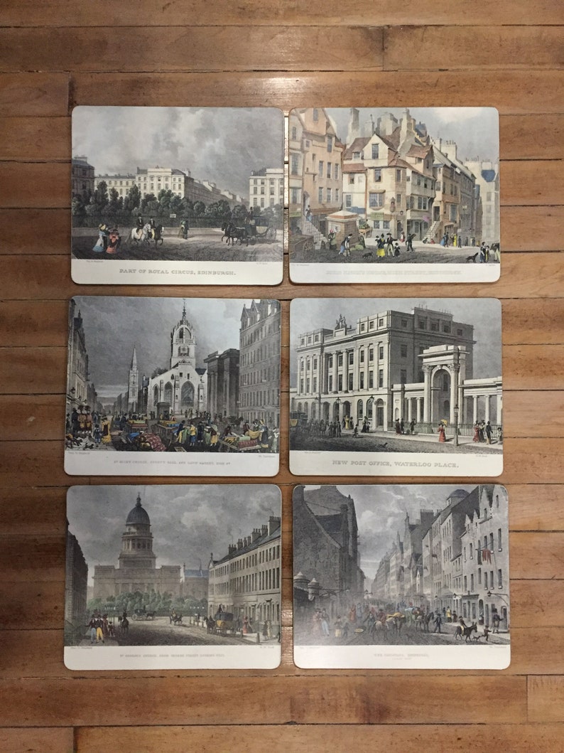 Vintage Place Mats Hard Placemats Made In England Trivets Etsy