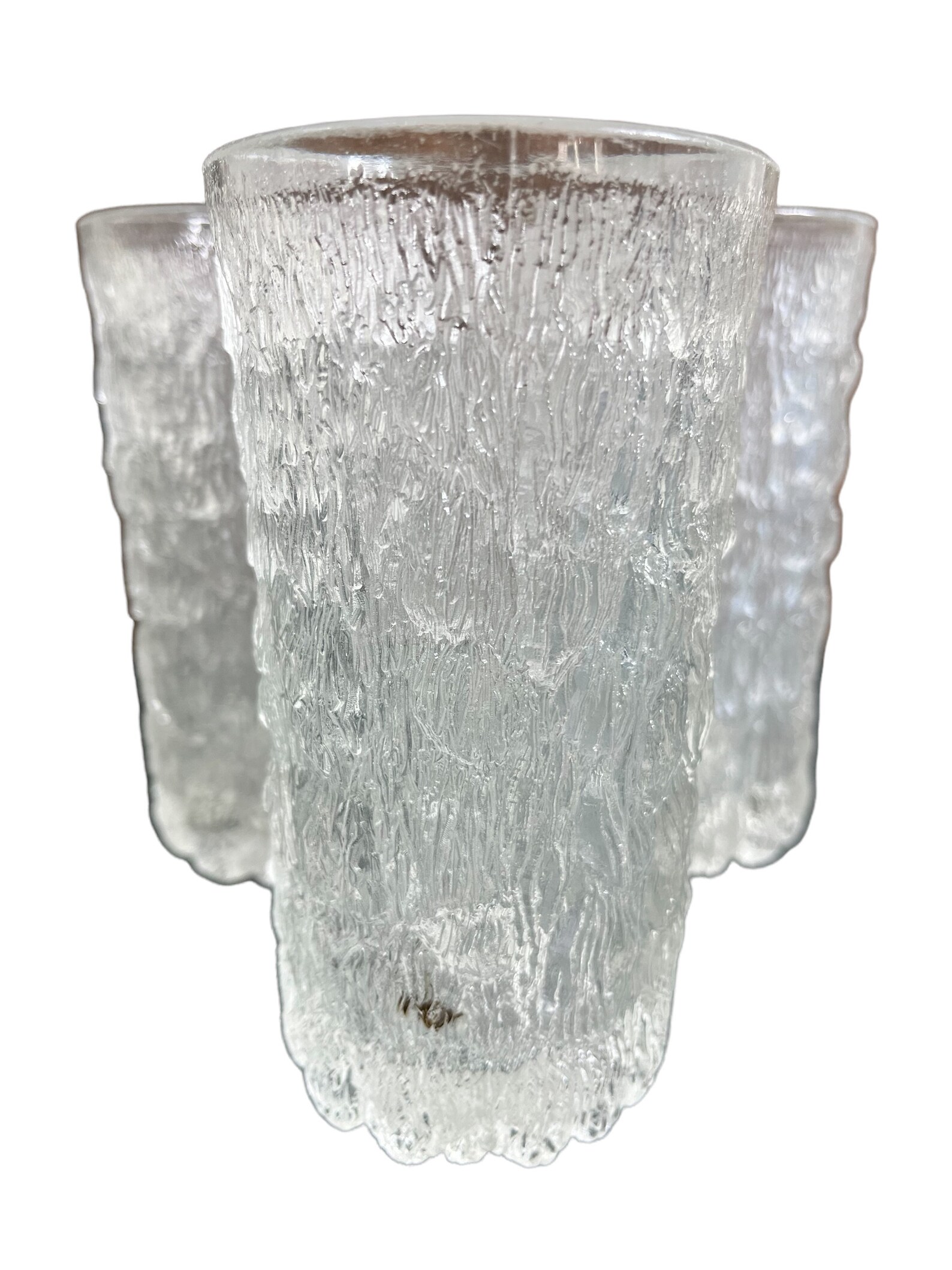 Rare Vintage Highball Glassware Italian Ice Design Bar Glass Etsy