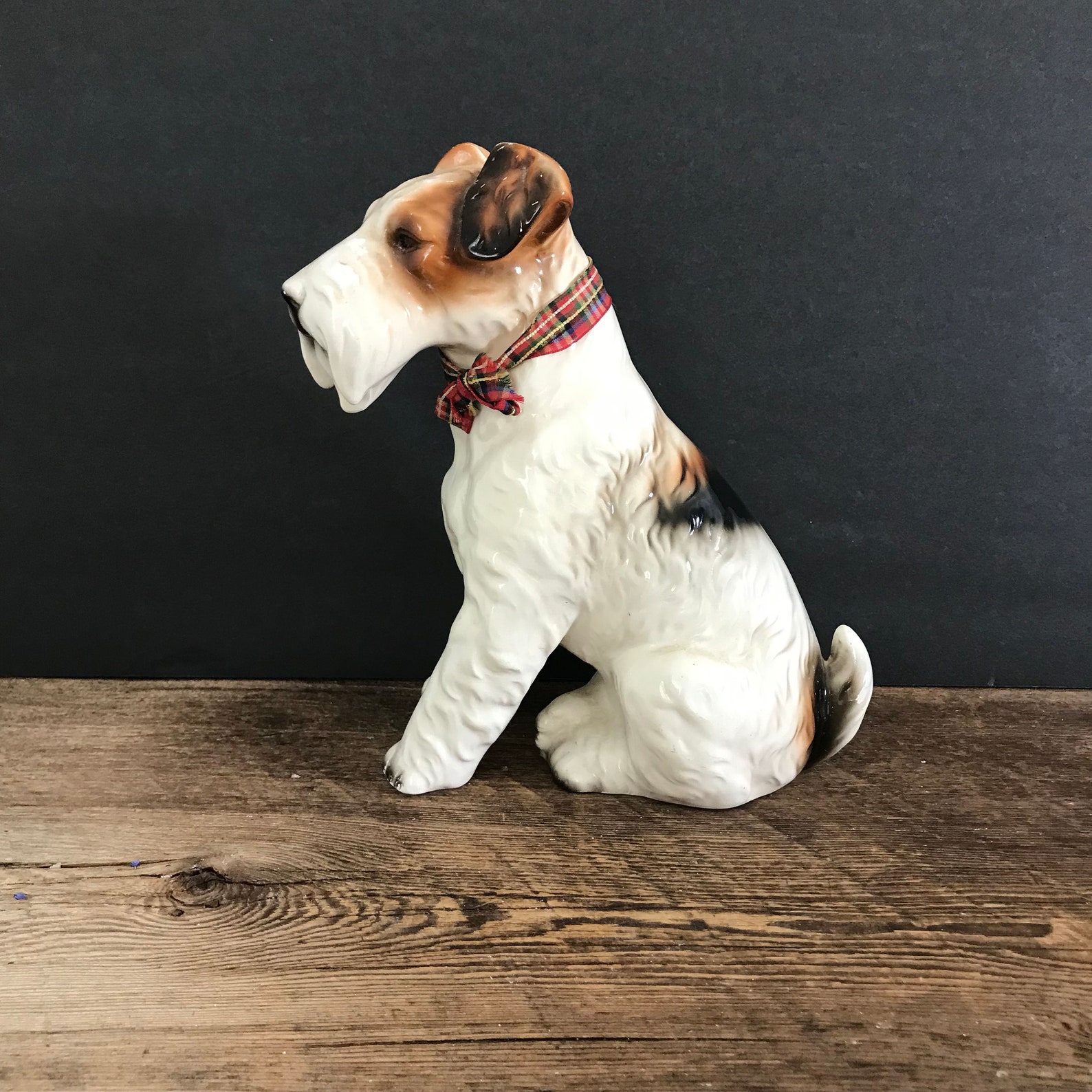China Scottie Hund Vintage Hundefigur braun und weiß Terrier Etsy