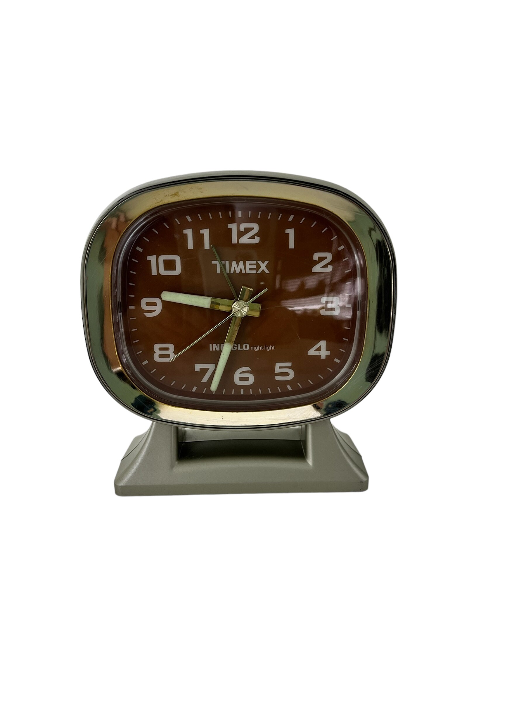 Reloj despertador vintage Timex Indiglo bater a de viaje reloj