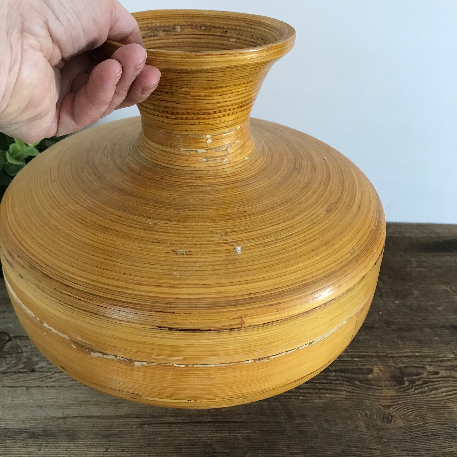 Vintage Reed Vase Large Cylinder Shaped Reed Tree Vase Vintage Etsy