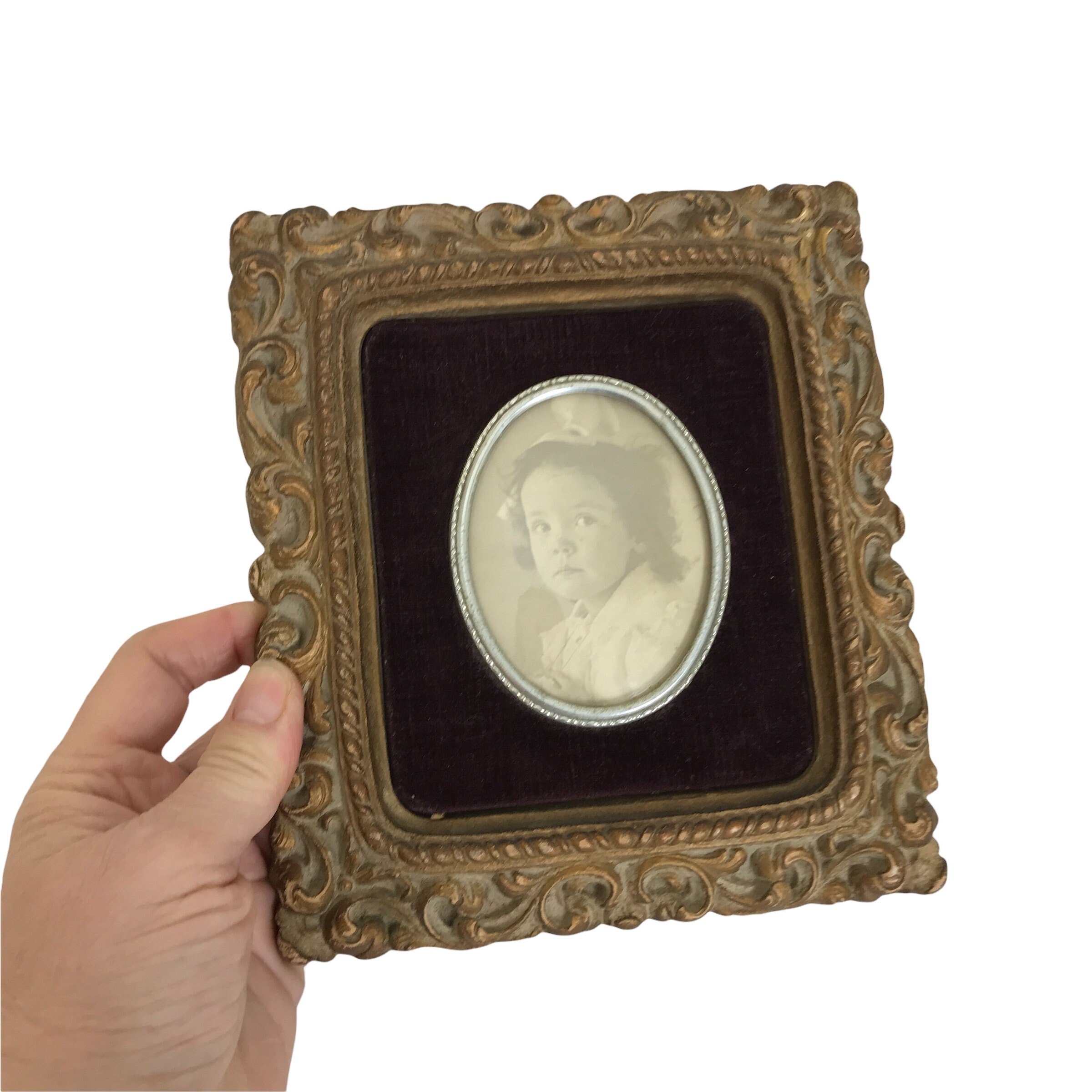 Vintage Gold Frame Wall Decor Oval Frame Portrait Frame Etsy