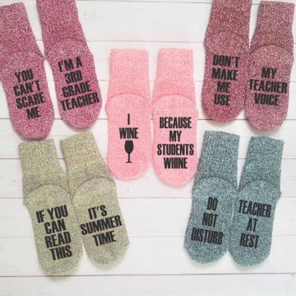 Teacher Wool Socks - teacher appreciation, if you can read this teacher socks, birthday gift, teacher, gift under 10, Easter basket gift