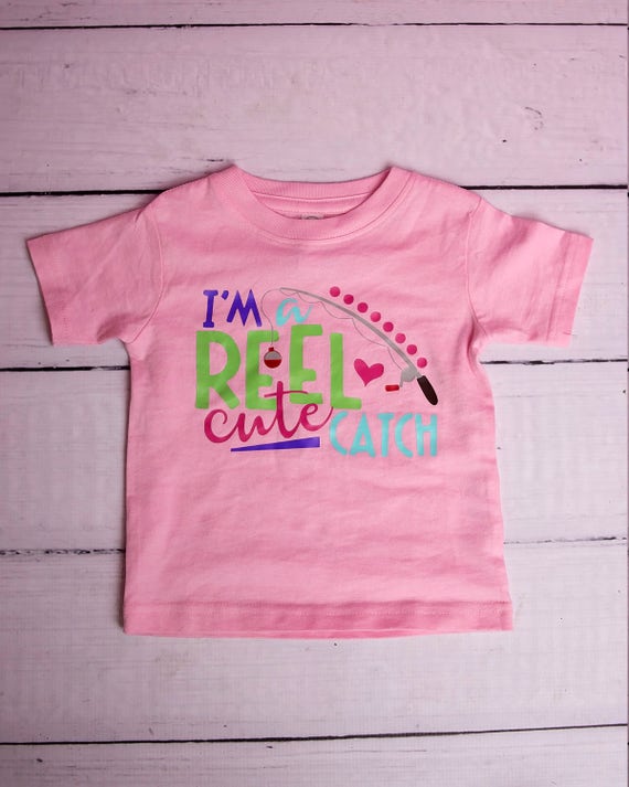 I'm a Reel Cute Catch Shirt 0-24 Months2t-16 Girls Girls Fishing Shirt,  Daddy's Fishing Buddy Shirt, Pink Fishing Shirt, Real Cute -  Canada