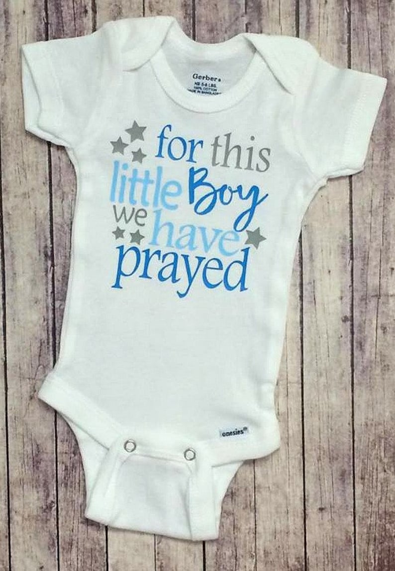 miracle rainbow baby For This Little Boy We Have Prayed Shirt or Bodysuit - 2T-16 0-24 months baby shower gift adoption - new baby