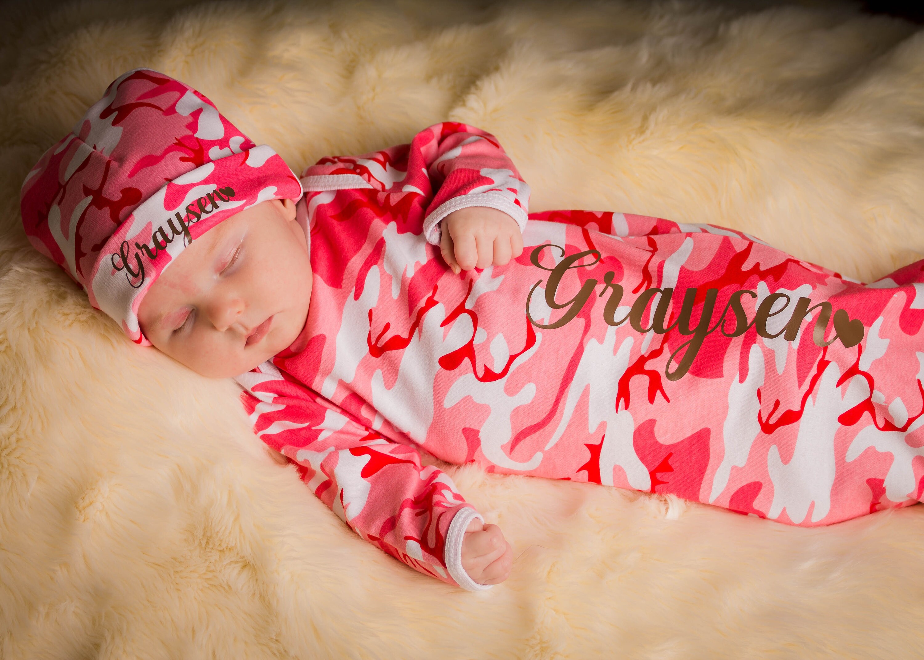 Pink camo baby cheap girl clothes