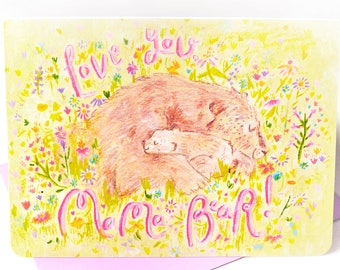 Love you, Mama Bear! - Mother's Day Card and Envelope