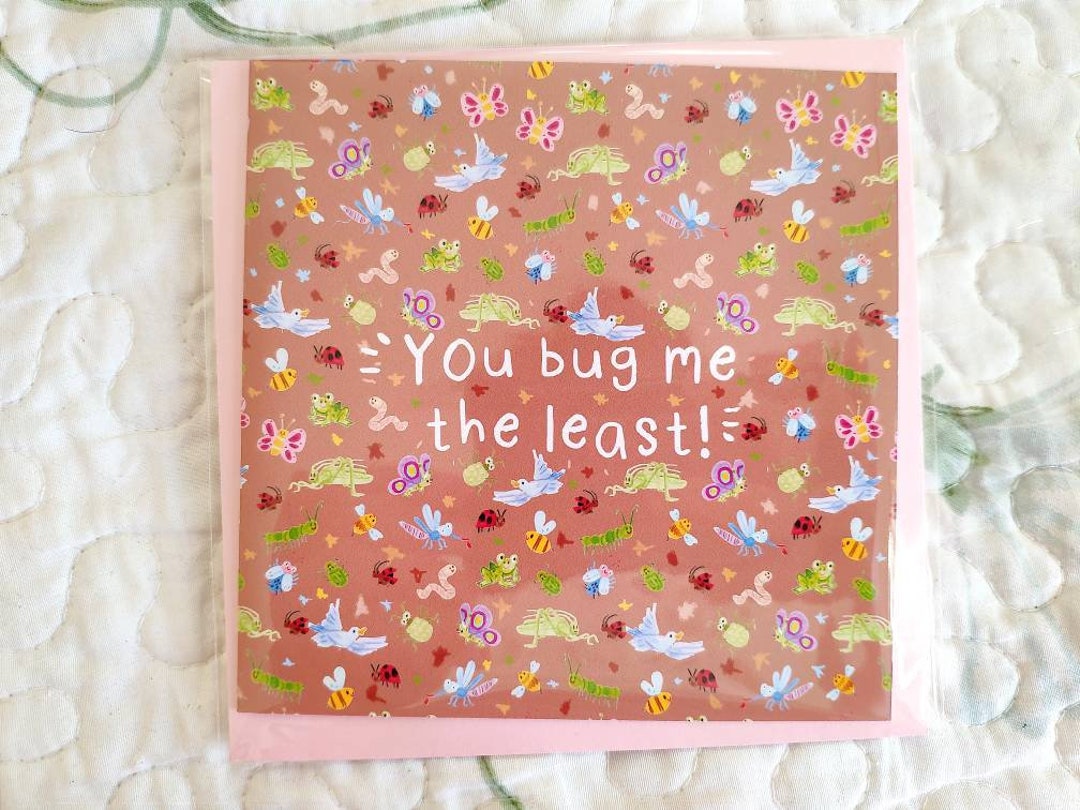 Spring Bugs Note Card - for Absolutely Anyone - Etsy
