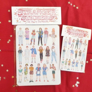 Stranger Things Paper Stickers Personaggi Per planner, notebook, uso interno immagine 6