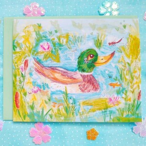 Little Duck - Tarjeta de notas y sobre!