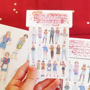 Pegatinas de papel de Stranger Things Personajes Para planificador, cuaderno, uso en interiores imagen 1