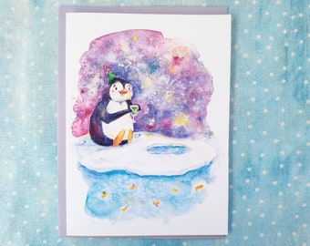 Penguin New years Card