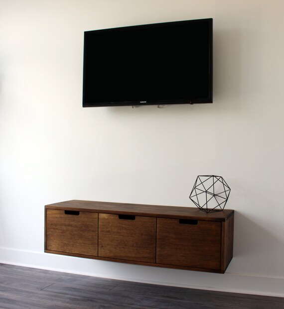 Floating TV console / / stand that can be used also Etsy