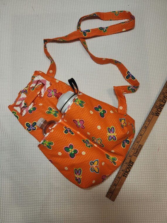 One of a Kind Backpack or Crossbody Style Purse Bag - Orange  display picture 3