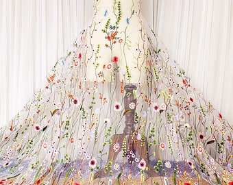 embroidered wedding gown