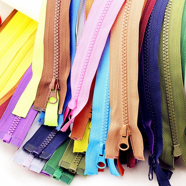 27 inches Molded Plastic Zippers Colorful Separating Zippers For Cloth Jacket Supplies Z09(4pcs)