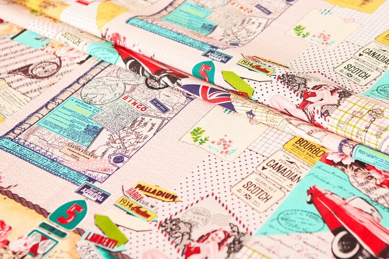 World History Fabric For Curtain Quiltting Bag Home Decor Fabric Retro Newspaper Cotton Linen Fabric 12 yard f400