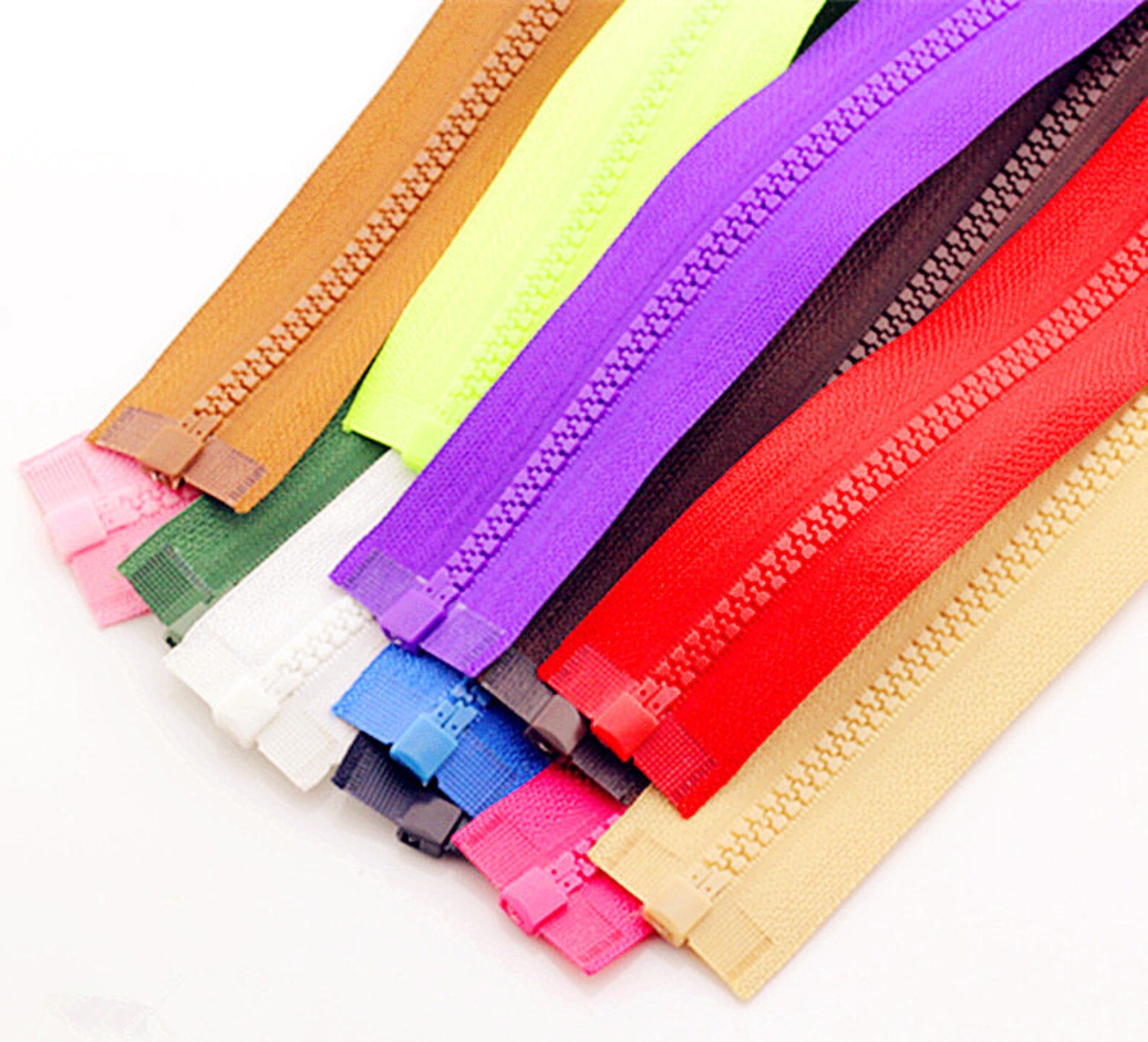 27 Inches Molded Plastic Zippers Colorful Separating Zippers Etsy