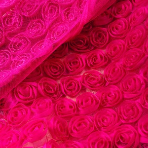 3d rose lace fabric Clearance