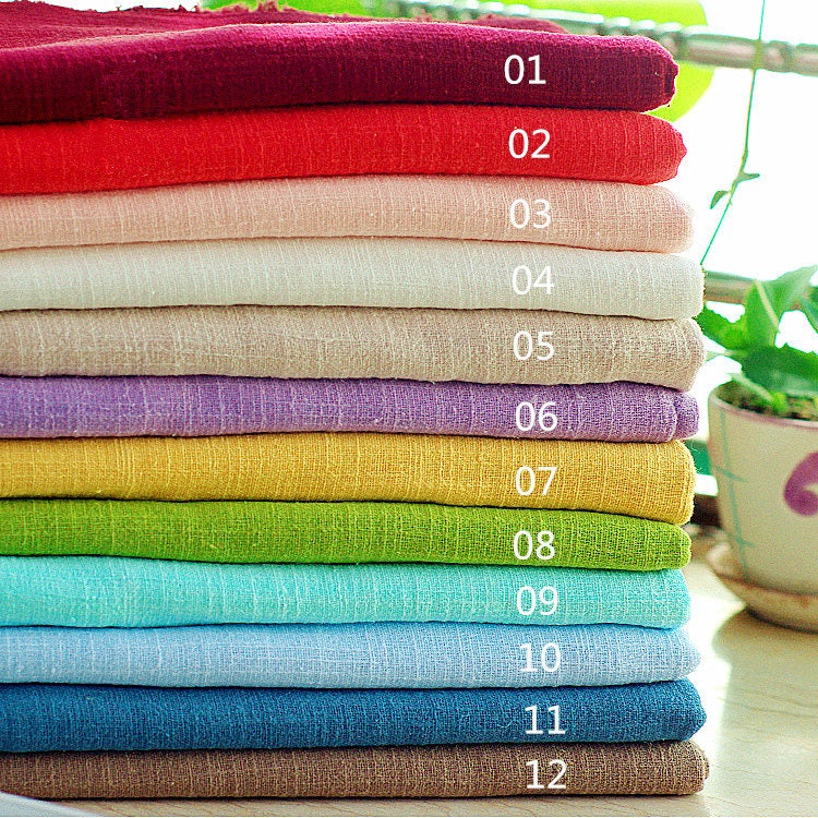 Solid Flax Fabric Flax Linen Fabric Cotton Linen for Spring Etsy
