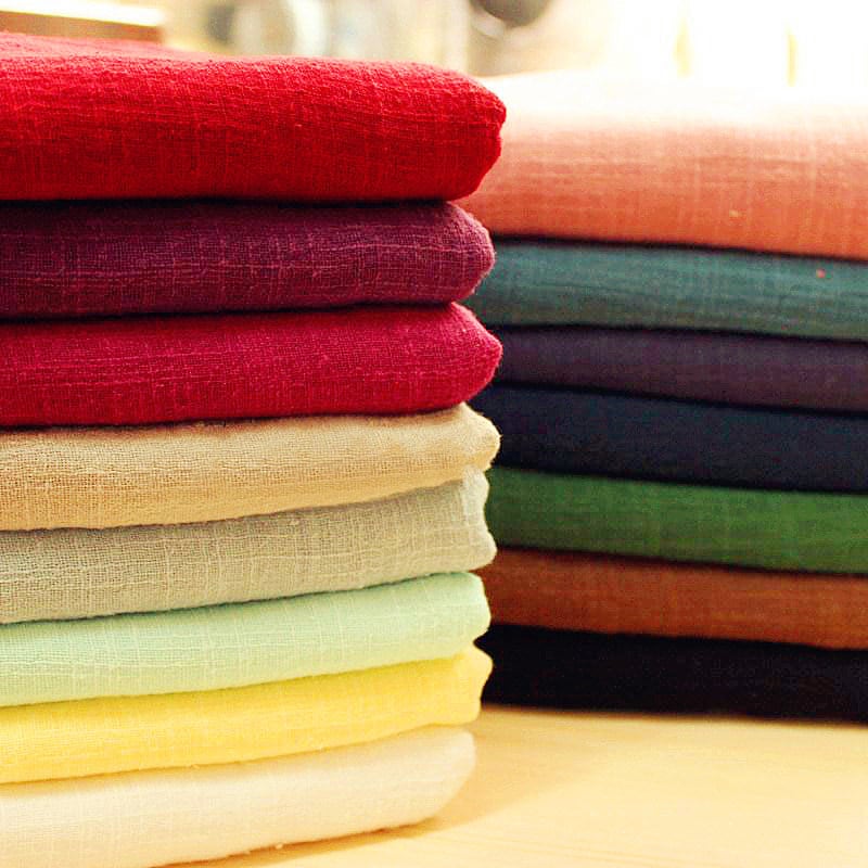 Solid Linen Cotton Fabric Pre Washed Basic Linen Cotton Etsy