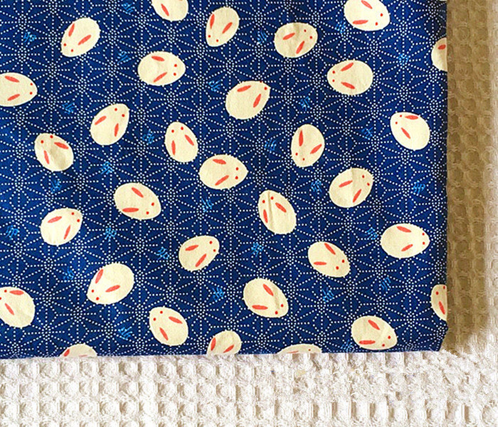 Japanese Fabric Cotton Fabric Cotton Bunny Fabric Shabby Chic Etsy